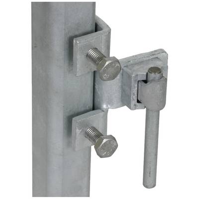Stahlrohr mit zwei Schraubverbindungen und einem beweglichen Scharnier an der Seite. Geeignet für industrielle Anwendungen.