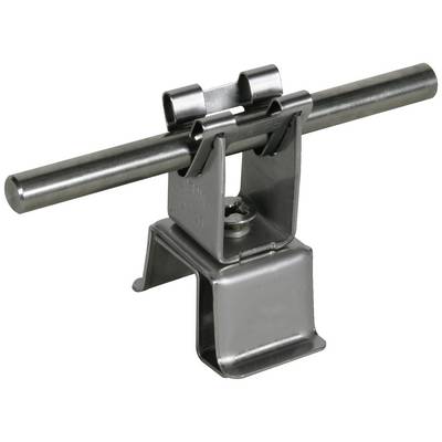 Metallwinkelhalterung mit Stange, geeignet zum Befestigen oder Unterstützen von Strukturen. Robust und vielseitig einsetzbar.