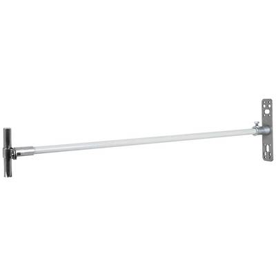 Langes, verstellbares Metallrohr mit Befestigungsteilen an beiden Enden, verwendet zur Stabilisierung oder Montage an einer Wand.