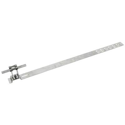 Metallscharnier mit langem Arm und mehreren Befestigungslöchern, geeignet für Türen oder Klappenmontage.
