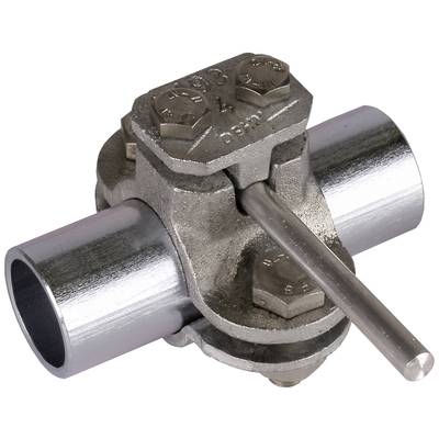 Ein industrielles Rohrventil aus Metall mit Hebelmechanismus, zur Steuerung des Flüssigkeitsflusses in Rohrleitungssystemen.