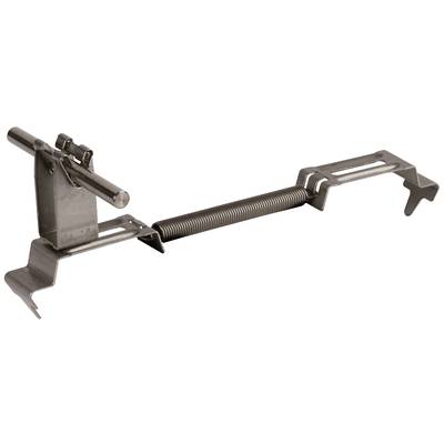 Metallische Spannungsvorrichtung mit Feder und Halterungen an beiden Enden, die zur Fixierung oder Stabilisierung dient.