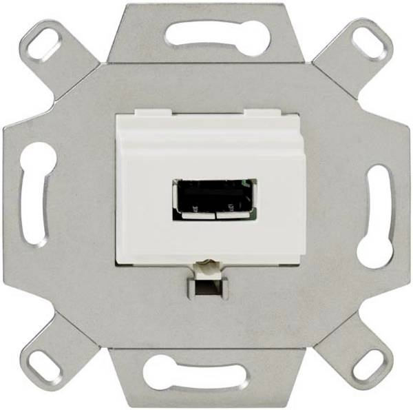 Rutenbeck 17010551 Anschlussdose mit USB Weiß