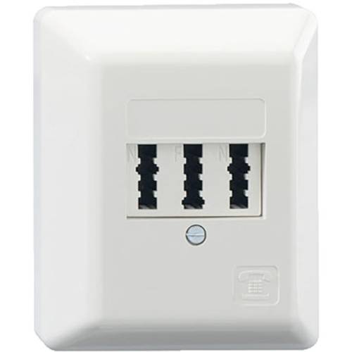 Rutenbeck TAE 3x6NFN Ap rw Telefondose Aufputz Weiß