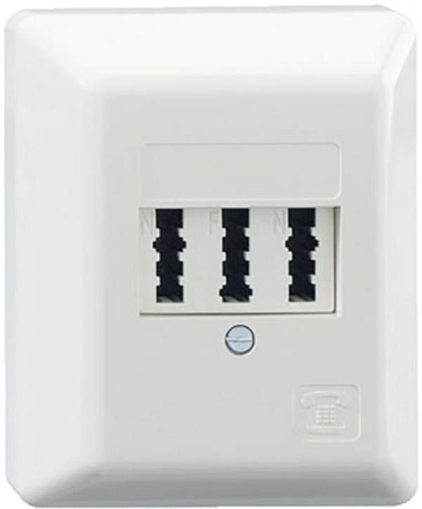Rutenbeck TAE 3x6NFN Ap rw Telefondose Aufputz Weiß