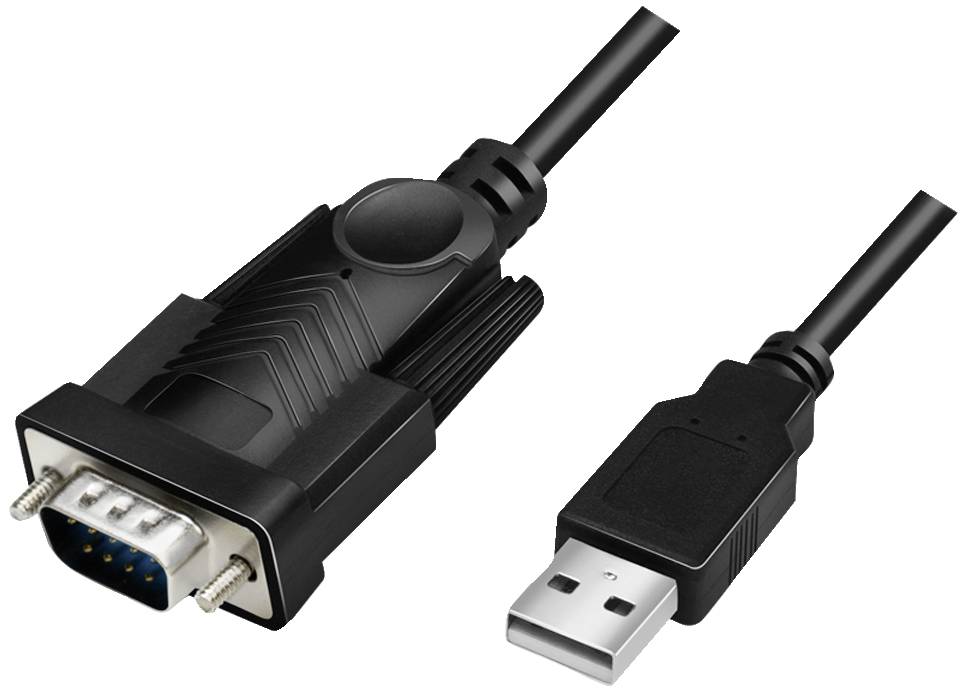 LOGILINK USB 2.0 - RS232 Adapterkabel, schwarz, 1,5 m Anschlüsse: USB-A Stecker, DB9 Stecker, - 1 St