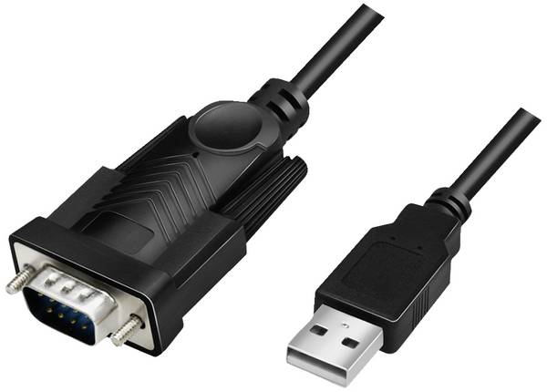 LogiLink Seriell Adapter [1x USB 2.0 Stecker A - 1x D-SUB-Stecker 9pol.] 1.5 m Schwarz