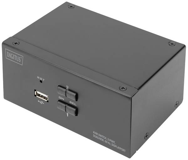 Digitus DS-12862 2 Port KVM-Umschalter DisplayPort®  3840 x 2160 Pixel
