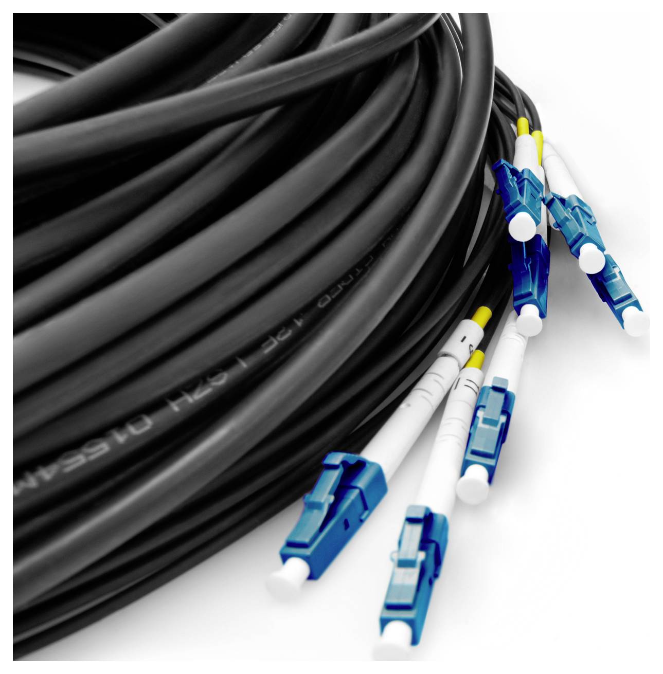 Digitus DK-2A338UE50BK-BBB Glasfaser LWL Anschlusskabel 150 m Schwarz [8x LC/UPC-Stecker - 8x LC/UPC-Stecker] 9/125 µ Si-3