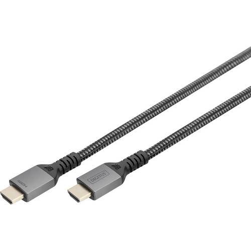 Digitus HDMI Anschlusskabel HDMI-A Stecker 2 m Schwarz DB-330200-020-S 8K UHD, Aluminium-Stecker, Audio Return Channel, ...