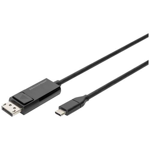Digitus DisplayPort / USB-C® Anschlusskabel DisplayPort Stecker, USB-C® Stecker 2.00 m Schwarz AK-300334-020-S dreifach ...