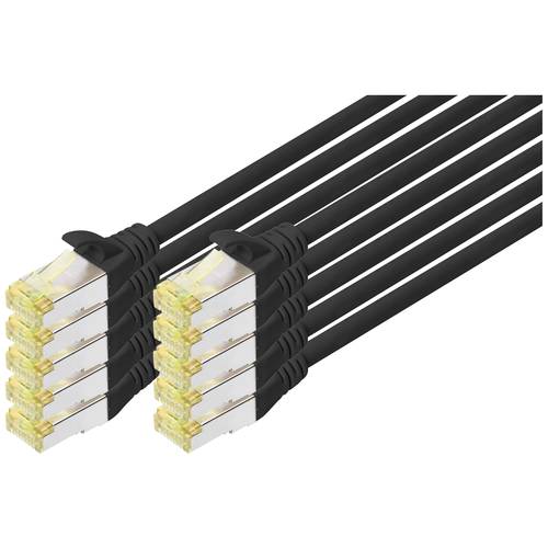 Digitus DK-1644-A-020-BL-10 RJ45 Netzwerkkabel, Patchkabel CAT 6a S/FTP 2.00 m Schwarz 1 St.