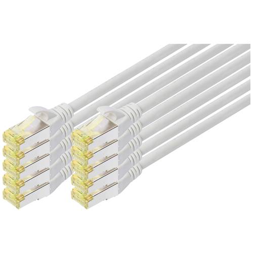 Digitus DK-1644-A-050-10 RJ45 Netzwerkkabel, Patchkabel CAT 6a S/FTP 5.00 m Grau 1 St.