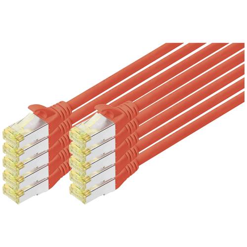 Digitus DK-1644-A-030-R-10 RJ45 Netzwerkkabel, Patchkabel CAT 6a S/FTP 3.00 m Rot 1 St.