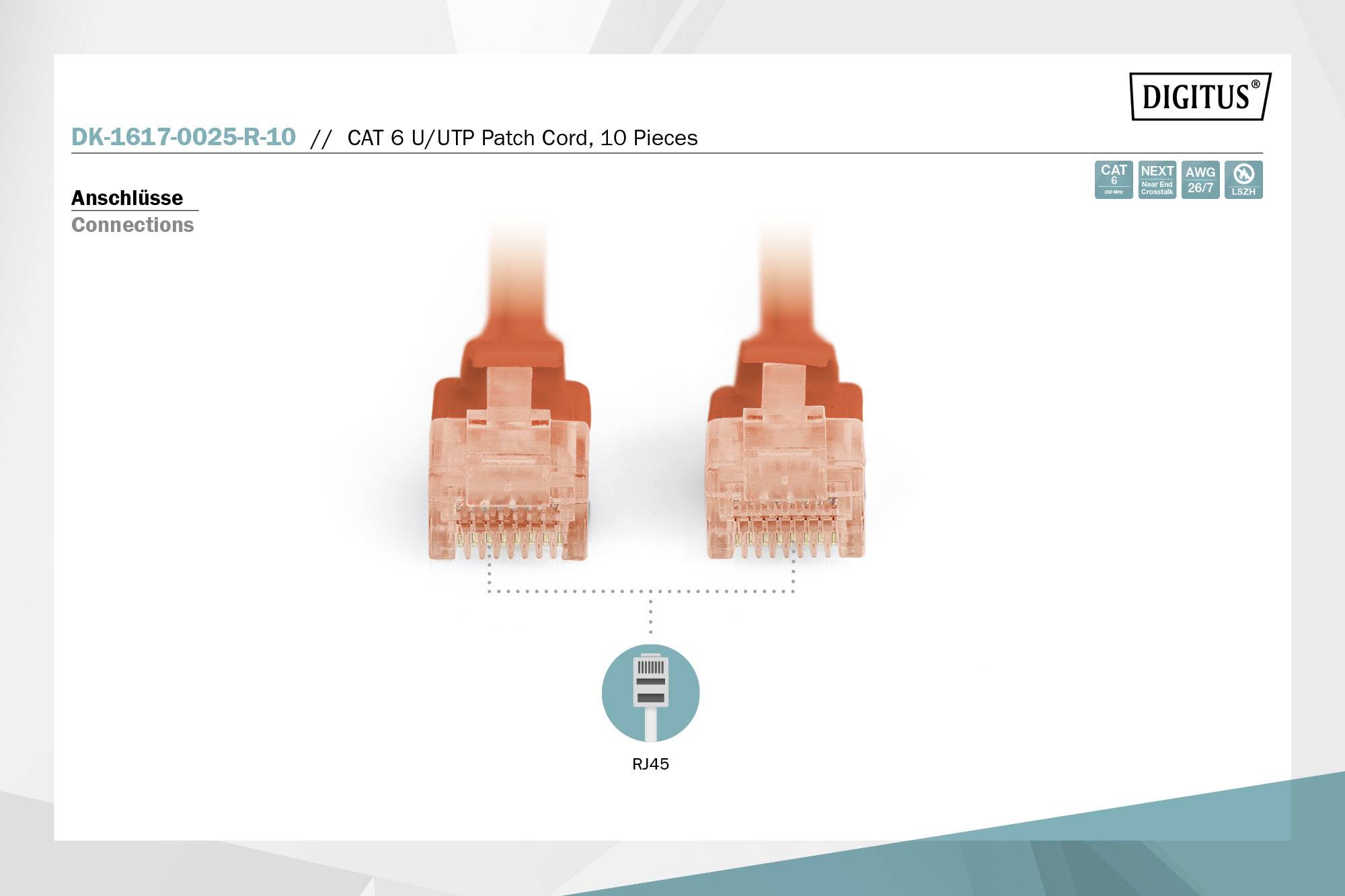 CAT 6 U/UTP Patchkabel - LSZH, 10 Stück-2