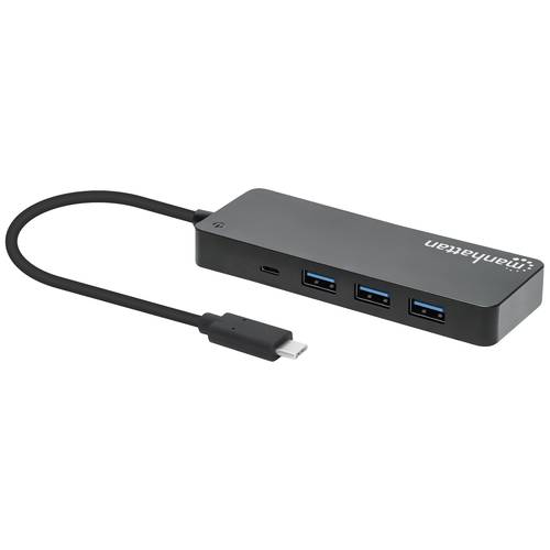 Manhattan 168410 USB 3.0-Hub Schwarz