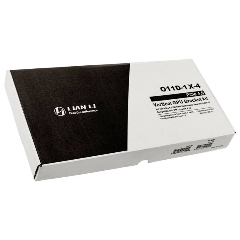 Lian-Li PCIe 4.0 16X Riser Kit for O11 Dynamic Evo with vertical bracket and 20cm cable (Black)-6
