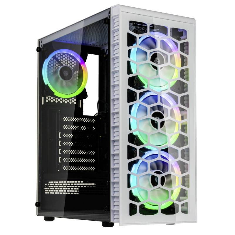 Kolink Observatory RGB Midi-Tower PC-Gehäuse Weiß 4 Vorinstallierte LED  Lüfter, Seitenfenster, Staubfilter, Werkzeugfre – Conrad Electronic Schweiz