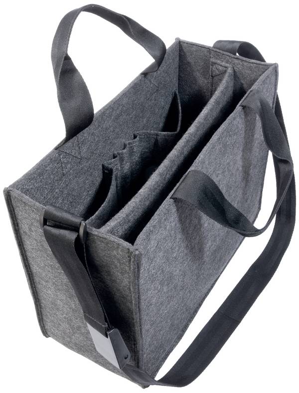 Desk Sharing Bag M dunkelgrau synthetischer Filz 360x280x150mm