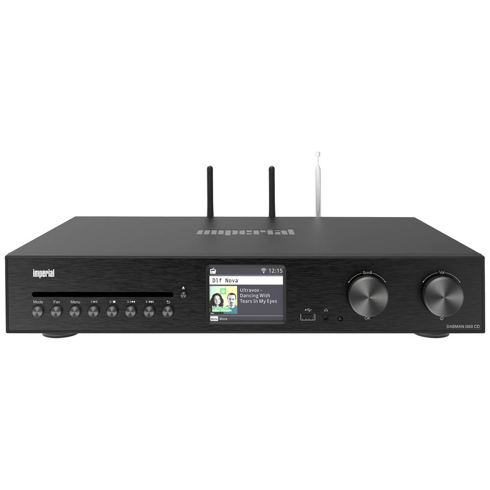 Imperial DABMAN i560 CD Stereo-receiver 2x30 W Zwart CD-speler, DAB+, Bluetooth, USB, WiFi
