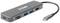 Ein grauer USB-C-Hub von D-Link mit Anschlüssen für HDMI, USB und Kartenleser, geeignet für Laptops zur Erweiterung der Anschlussmöglichkeiten.