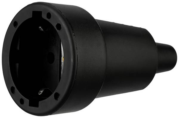 REV 0512151777 Schutzkontaktkupplung Gummi 250 V Schwarz IP20
