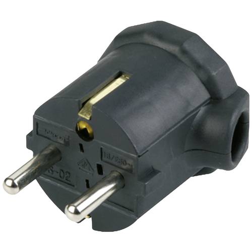 REV 0512055777 Schutzkontakt-Winkelstecker Kunststoff 250 V Schwarz IP20
