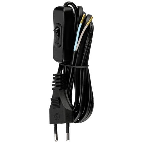 REV 0505681555 Strom Anschlusskabel Schwarz 2 m