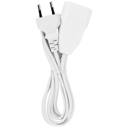 REV 00128010 Strom Verlängerungskabel 2.5 A Weiß 2 m H03VV-F 2X 0,75 mm²