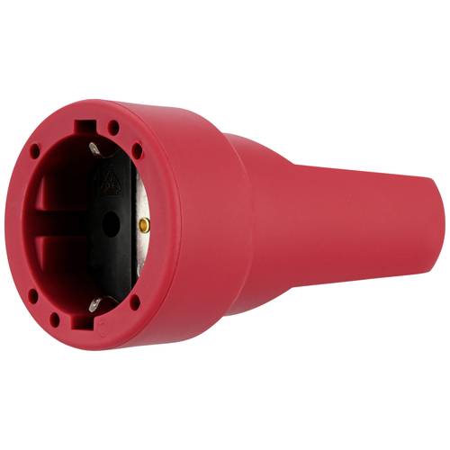 REV 0512159555 Schutzkontaktkupplung Gummi 250 V Dunkelrot IP20