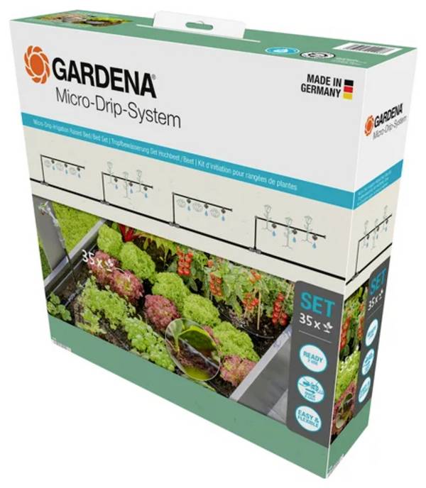 GARDENA Micro-Drip System 13455-20 Bewässerungs-Komplettset Hochbeet/Beet (35 Pflanzen) 13 mm (1/2") Ø