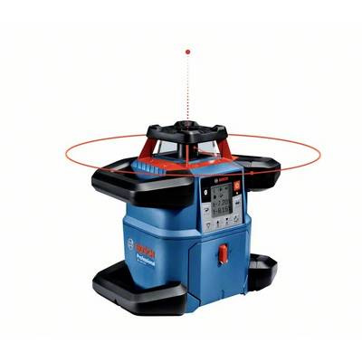 Bosch Laser-Nivelliergerät in Blau mit rotem Laserstrahl für präzises Vermessen und Nivellieren. Es hat ein digitales Display.