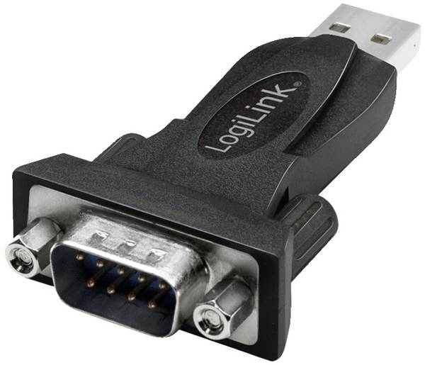 LogiLink Seriell Adapter [1x USB 2.0 Stecker A - 1x RS232-Stecker] 0 mm Schwarz