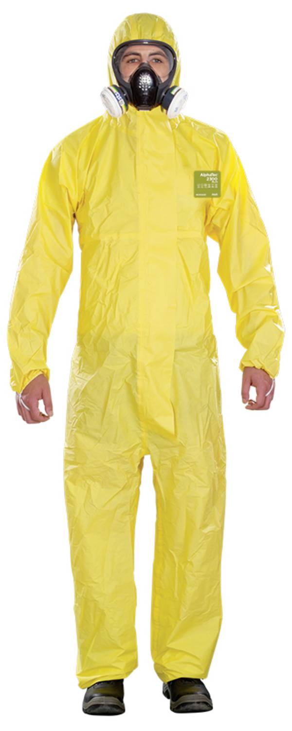 Ansell YY23T-00132-03  AlphaTec® 2300 PLUS - Modell 132 Chemikalienschutz, Gelb, M Kleider-Größe: M     Gelb