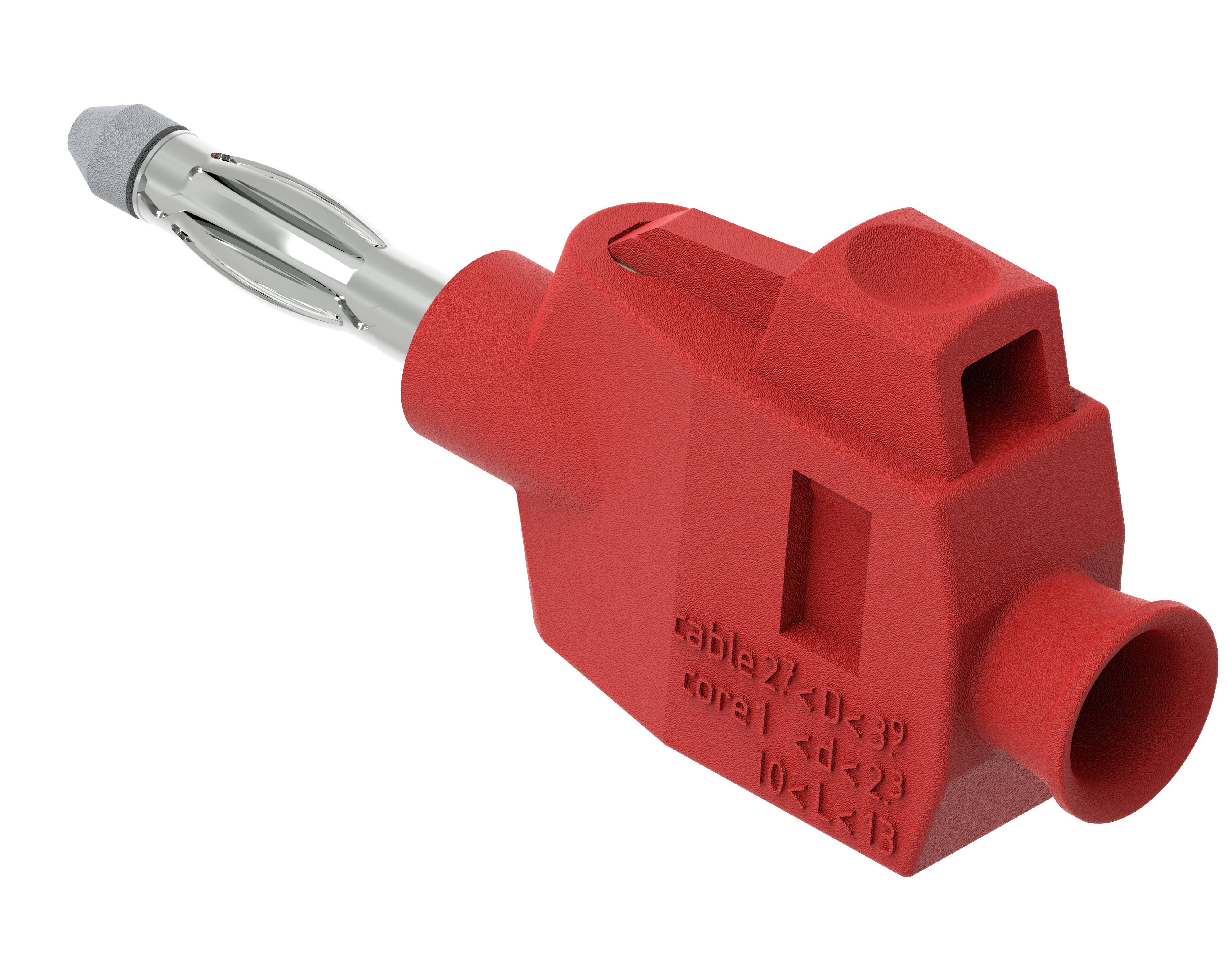 Electro PJP 1064-PRO-CD1-R Bananenstecker Stecker, gerade Stift-Ø: 4 mm Rot 1 St.