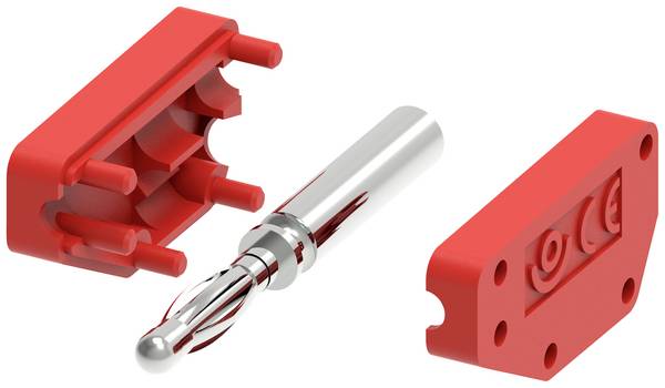 Electro PJP 215-CD1-R Bananenstecker Stecker, gerade Stift-Ø: 2 mm Rot 1 St. Single