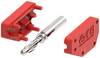 Electro PJP 215-CD1-R Bananenstecker Stecker, gerade Stift-Ø: 2 mm Rot 1 St. Single