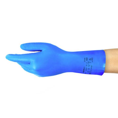 Thumbnail - AlphaTec 37-310 Gr. 7 Chemikalienschutz Nitril, blau, L= 310mm EN388 1001X,