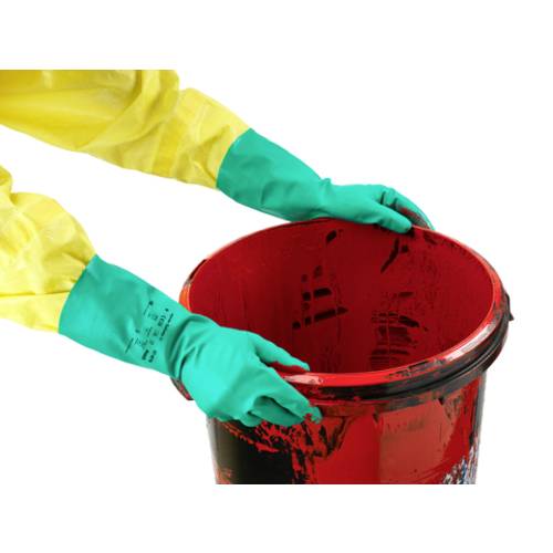 Ansell 37676100 AlphaTec® Solvex® Baumwollvelour Chemiekalienhandschuh Größe (Handschuhe): 10 EN 388:2016, EN 374-1:2016...