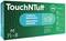 Verpackung für 'TouchNTuff'-Handschuhe in Größe M, bietet chemische Beständigkeit. Enthält 100 Einweghandschuhe.