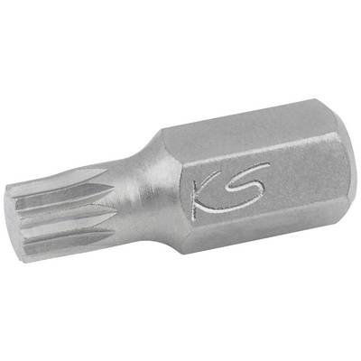 Sechskant-Steckschlüssel-Bit mit Torx-Profil und Gravur 'KS' auf der Seite.