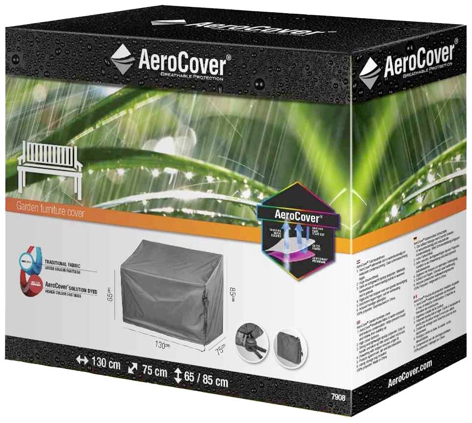 AeroCover 7908 Atmungsaktive Schutzhülle für Bänke 130x75xH65/85 cm atmungsaktiv