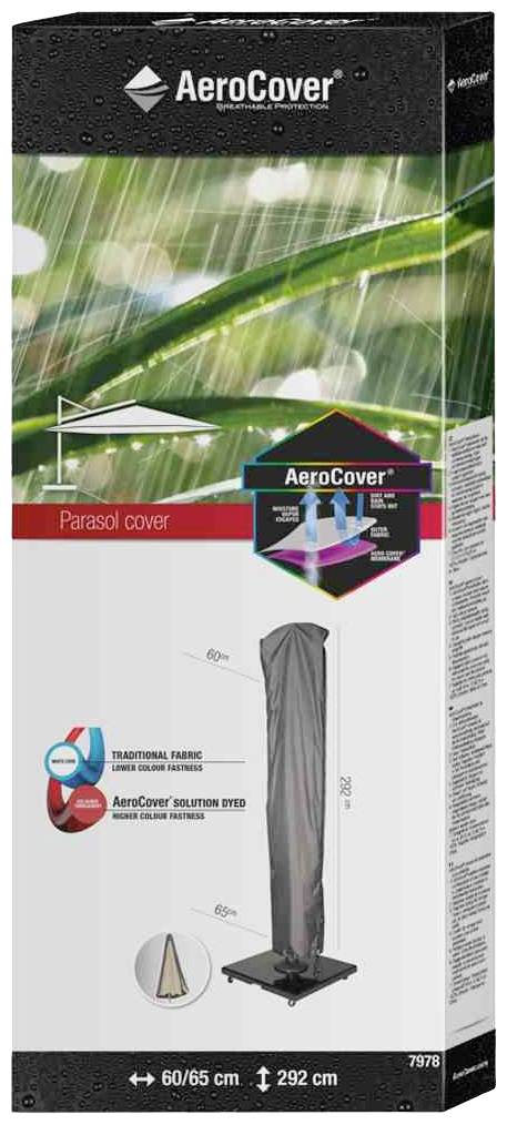 AeroCover 7978 Atmungsaktive Schutzhülle für Ampelschirme H292x60/65 cm, 3x4 m z.B. für Ampelschirm Stratos 3x4m