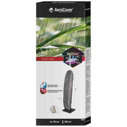 AeroCover 7972 Atmungsaktive Schutzhülle für Ampelschirme H250x85 cm, Ø 3, 5m für Schirme mit gebogenem Standrohr