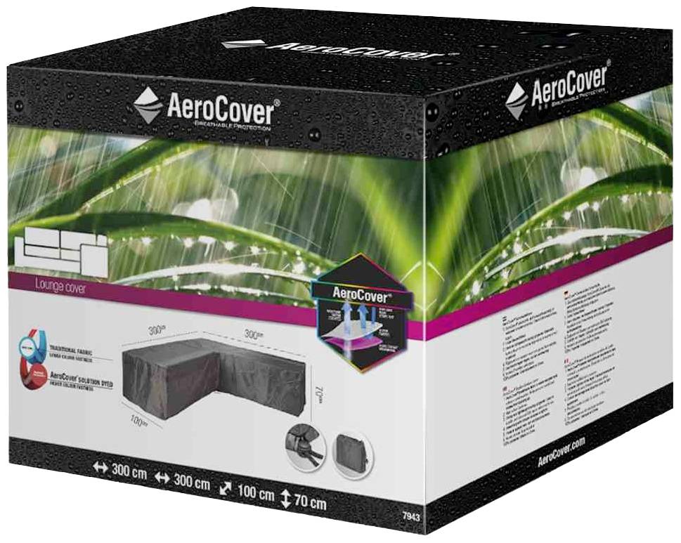 AeroCover 7943 Atmungsaktive Schutzhülle für L-förmige Lounge-Sets 300x300x100xH70 cm