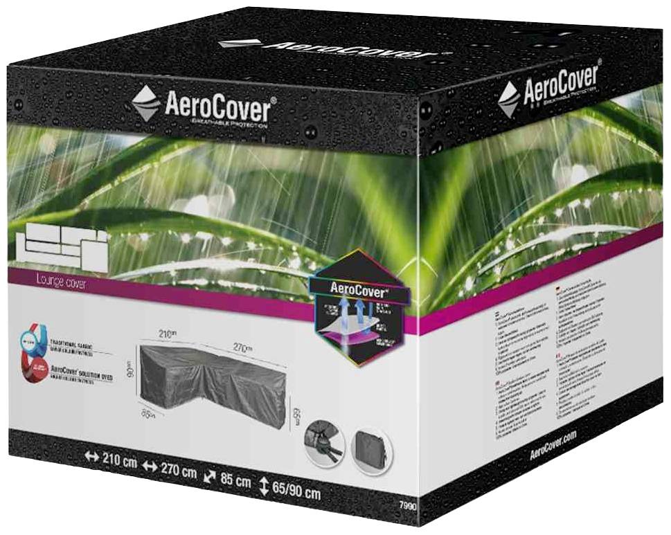 AeroCover 7990 Atmungsaktive Schutzhülle für L-förmige Lounge-Sets 270x210x85xH65/90 cm sitzende linke Seite 270 cm