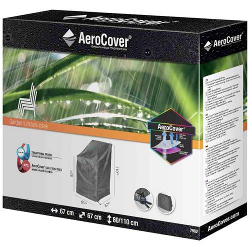 AeroCover 7962 Atmungsaktive Schutzhülle für Stapelstühle 67x67xH80/110 cm