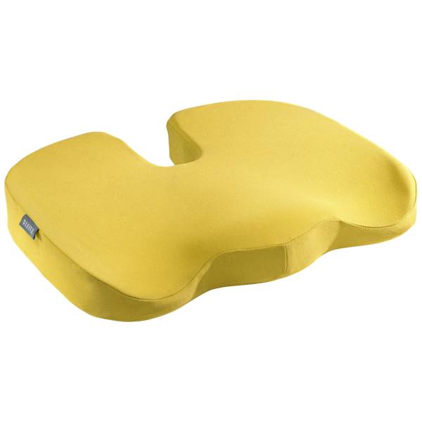 LEITZ Sitzkissen Ergo Cosy, gelb ergonomisches, orthopädisches Sitzkissen, Stoffbezug - 1 Stück (528