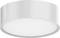 Runde, flache Deckenleuchte mit weißem Gehäuse.
