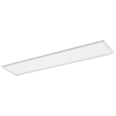 Rechteckige, flache LED-Deckenleuchte mit weißem Rahmen, geeignet für moderne Innenräume.
